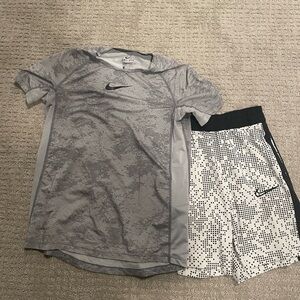 Nike Pro Boys size Large shirt and shorts